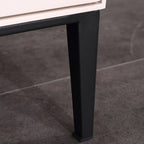 Baked-Enamel Bedside Table - Hassle-Free Access Nightstand 2-Drawer For Bedroom Lumendat