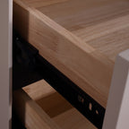 Baked-Enamel Bedside Table - Hassle-Free Access Nightstand 2-Drawer For Bedroom Lumendat