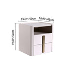 E1-Class Dual-Material Nightstand - Luxury Design & Practical Function Bedside Table 2-Drawer For Bedroom Lumendat