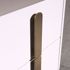 E1-Class Dual-Material Nightstand - Luxury Design & Practical Function Bedside Table 2-Drawer For Bedroom Lumendat
