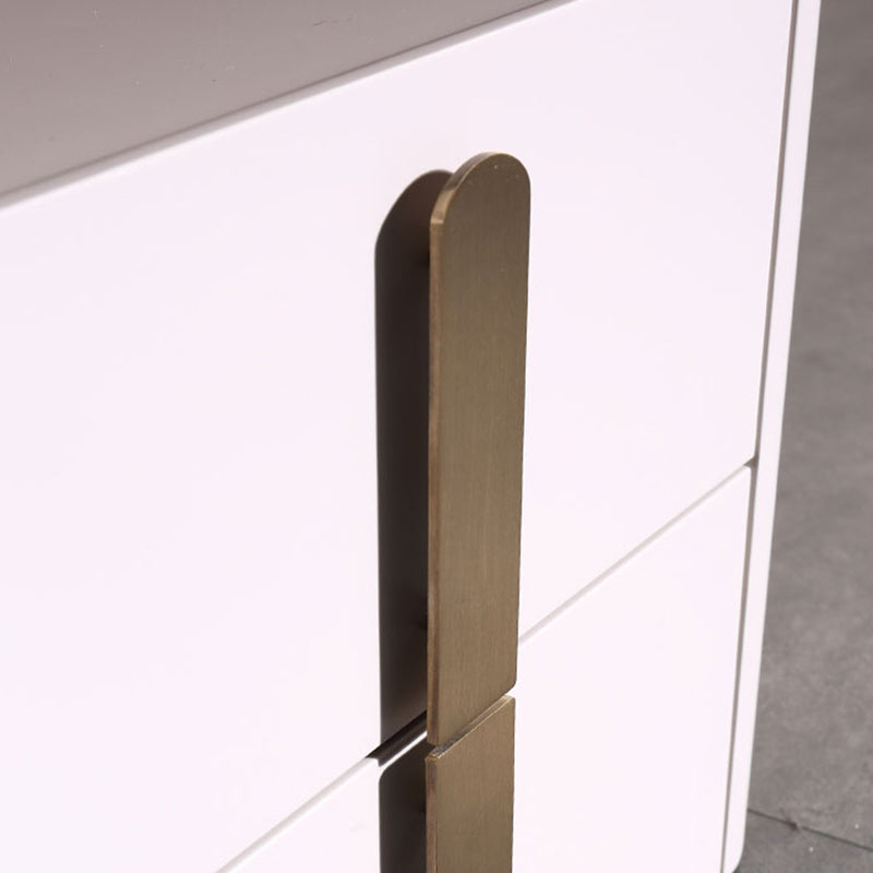 E1-Class Dual-Material Nightstand - Luxury Design & Practical Function Bedside Table 2-Drawer For Bedroom Lumendat