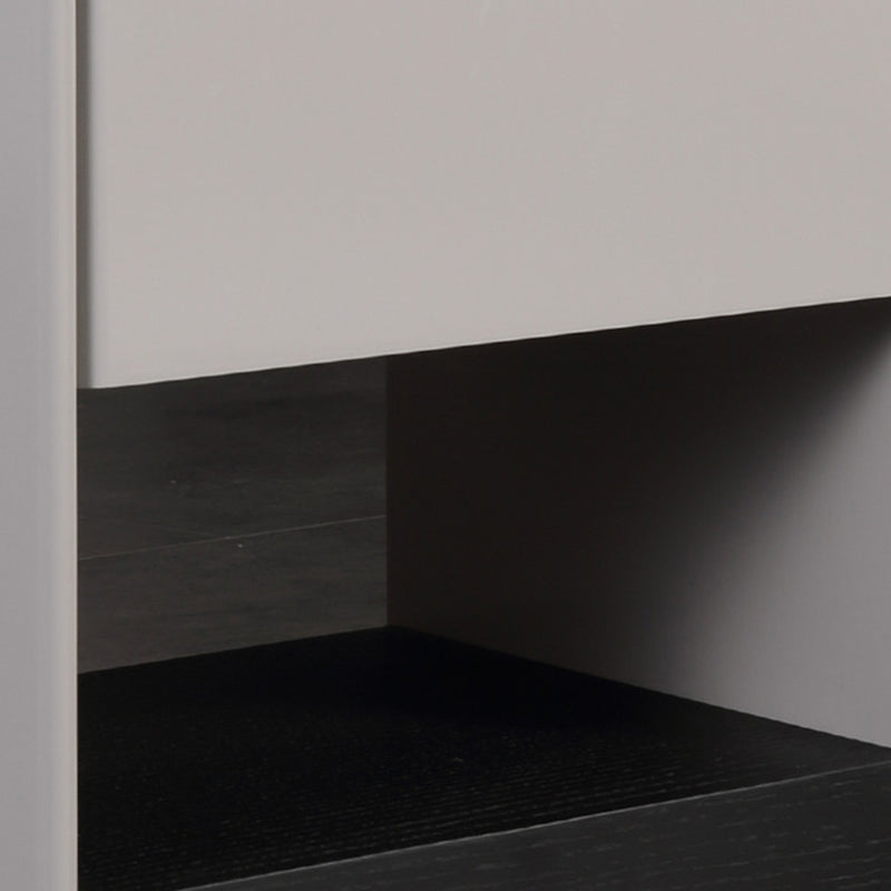 Premium Wood Veneer Nightstand - Sleek Design & Durable Build Bedside Table 1-Drawer For Bedroom Lumendat