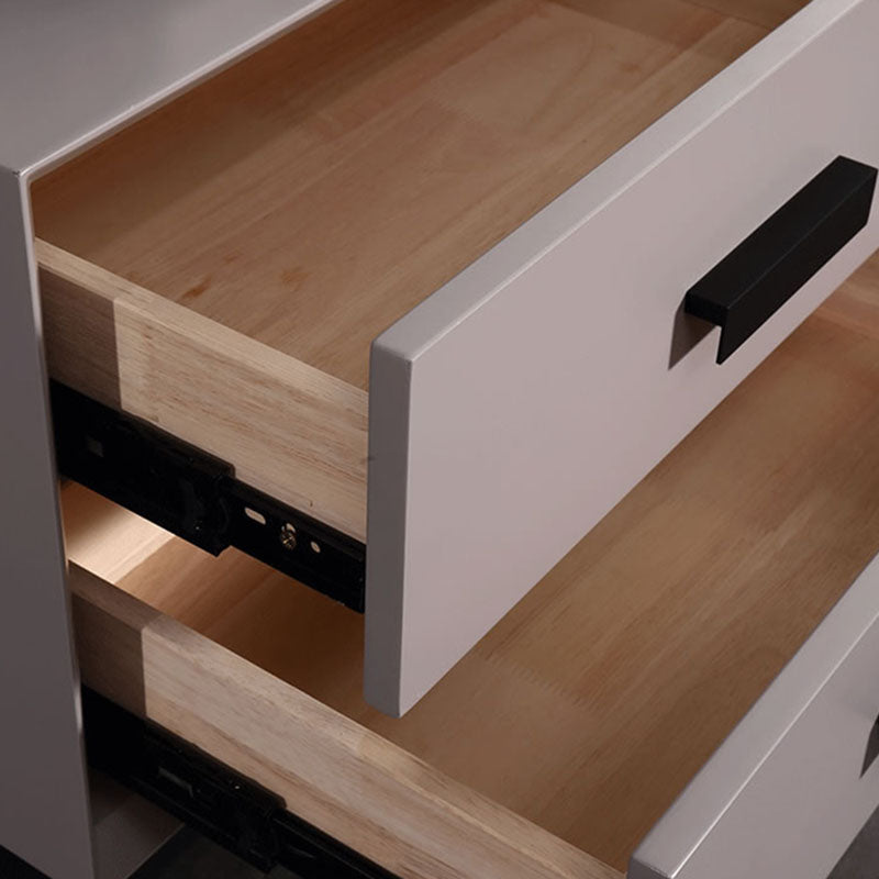 Eco-Friendly Nightstand - Scandinavian Aesthetic Iron-Leg Bedside Table 2-Drawer For Bedroom Lumendat
