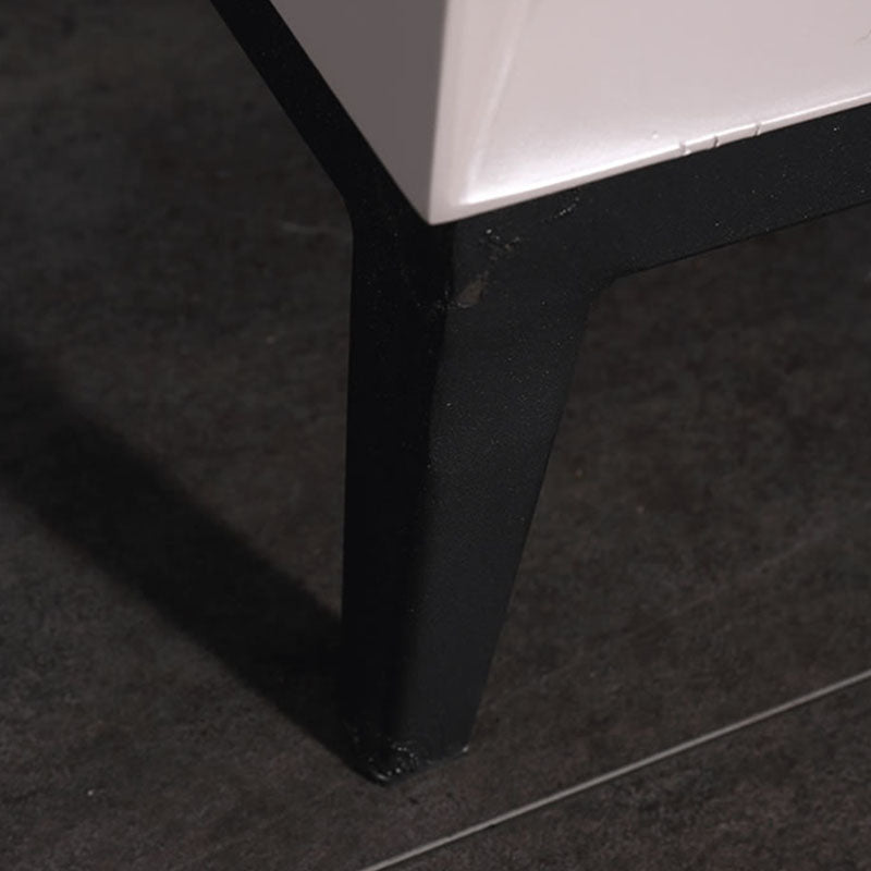 Eco-Friendly Nightstand - Scandinavian Aesthetic Iron-Leg Bedside Table 2-Drawer For Bedroom Lumendat