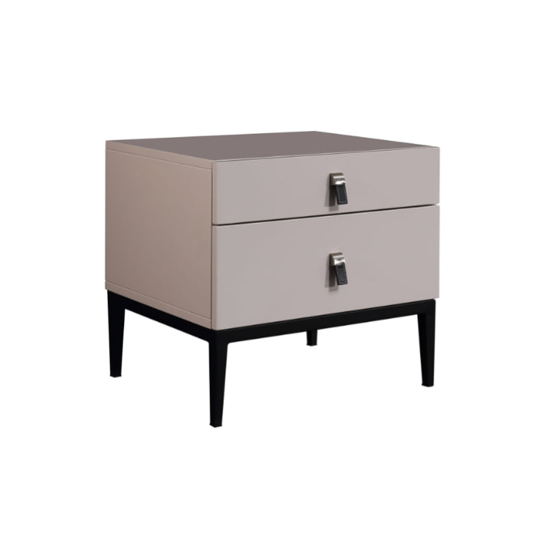 Compact Scandinavian Nightstand - Durable Eco-Friendly Material Bedside Table 2-Drawer For Bedroom Lumendat