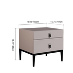 Compact Scandinavian Nightstand - Durable Eco-Friendly Material Bedside Table 2-Drawer For Bedroom Lumendat