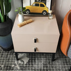 Compact Scandinavian Nightstand - Durable Eco-Friendly Material Bedside Table 2-Drawer For Bedroom Lumendat