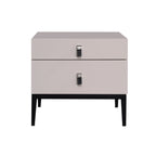 Compact Scandinavian Nightstand - Durable Eco-Friendly Material Bedside Table 2-Drawer For Bedroom Lumendat
