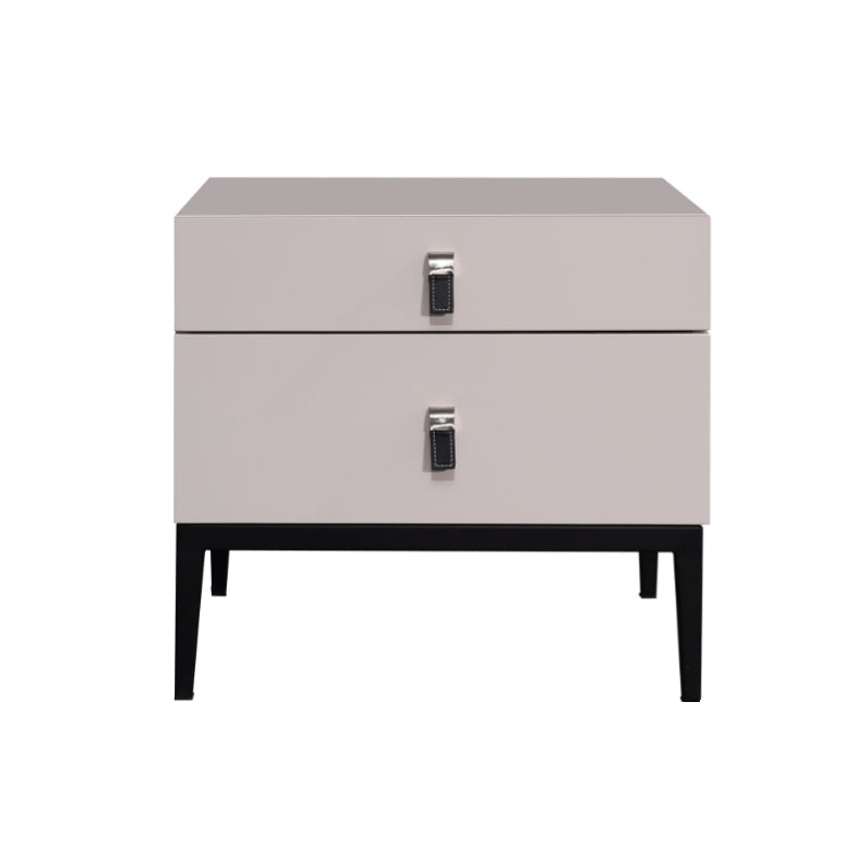 Compact Scandinavian Nightstand - Durable Eco-Friendly Material Bedside Table 2-Drawer For Bedroom Lumendat
