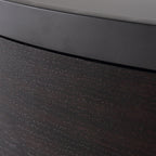 Timeless Vintage Bedside Table - Natural Wood Grain & Organized Double Drawers Nightstand For Bedroom Lumendat