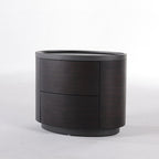 Timeless Vintage Bedside Table - Natural Wood Grain & Organized Double Drawers Nightstand For Bedroom Lumendat