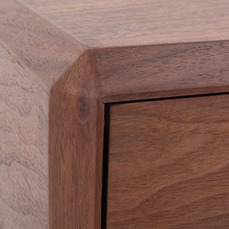 Retro Rotatable Wood Nightstand - Rotatable Top & Classified Storage Layout Bedside Table 1-Drawer For Bedroom Lumendat