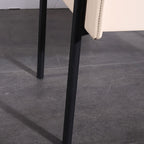 Modern Minimalist Veneered Plywood Nightstand - Matte Black Frame 1-Drawer Bedside Table For Bedroom Lumendat