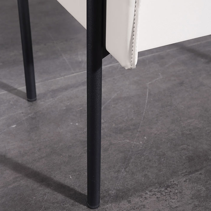 Modern Minimalist Veneered Plywood Nightstand - Matte Black Frame 1-Drawer Bedside Table For Bedroom Lumendat