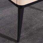 Contemporary Matte Metal Faux Leather Bedside Table - 1-Drawer Nightstand For Bedroom Lumendat