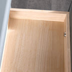 Contemporary Scandinavian Faux Leather Bedside Table - Curved Square 1-Drawer For Bedroom Lumendat
