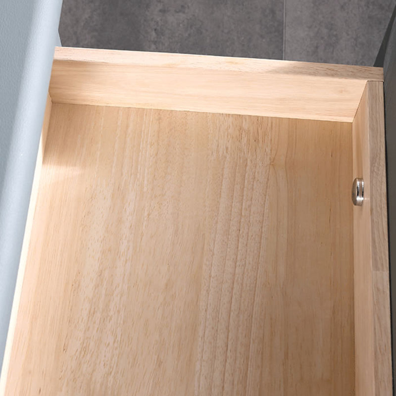 Contemporary Scandinavian Faux Leather Bedside Table - Curved Square 1-Drawer For Bedroom Lumendat