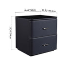 Traditional French Classic 2 Drawers Nightstand - Rounded Corners Bedside Table For Bedroom Lumendat