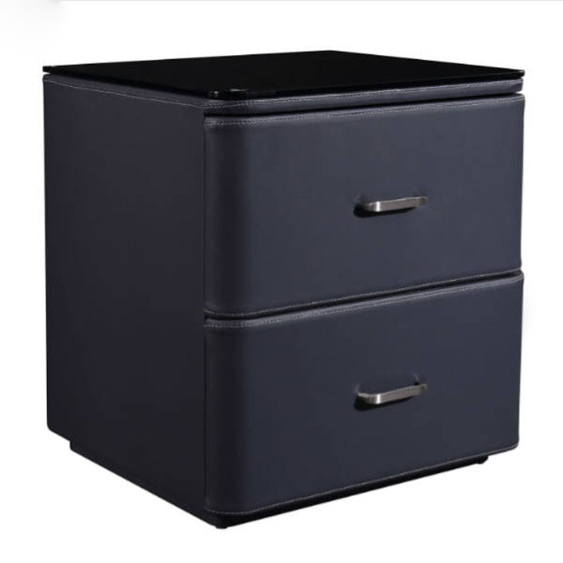 Traditional French Classic 2 Drawers Nightstand - Rounded Corners Bedside Table For Bedroom Lumendat