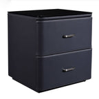 Traditional French Classic 2 Drawers Nightstand - Rounded Corners Bedside Table For Bedroom Lumendat