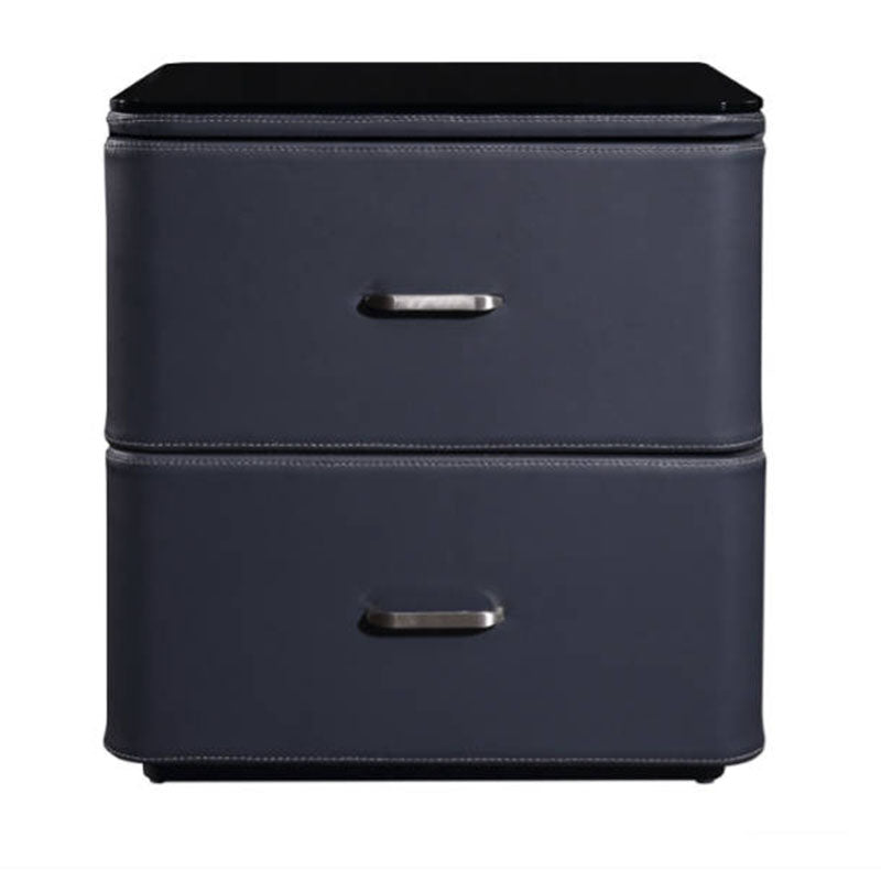 Traditional French Classic 2 Drawers Nightstand - Rounded Corners Bedside Table For Bedroom Lumendat