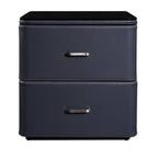 Traditional French Classic 2 Drawers Nightstand - Rounded Corners Bedside Table For Bedroom Lumendat