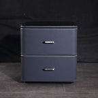 Traditional French Classic 2 Drawers Nightstand - Rounded Corners Bedside Table For Bedroom Lumendat