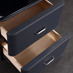 Traditional French Classic 2 Drawers Nightstand - Rounded Corners Bedside Table For Bedroom Lumendat