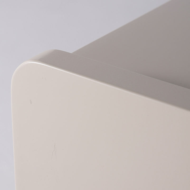Contemporary Creative 2 Drawers Nightstand - Curved Front Stainless Steel Ball Legs Bedside Table For Bedroom Lumendat
