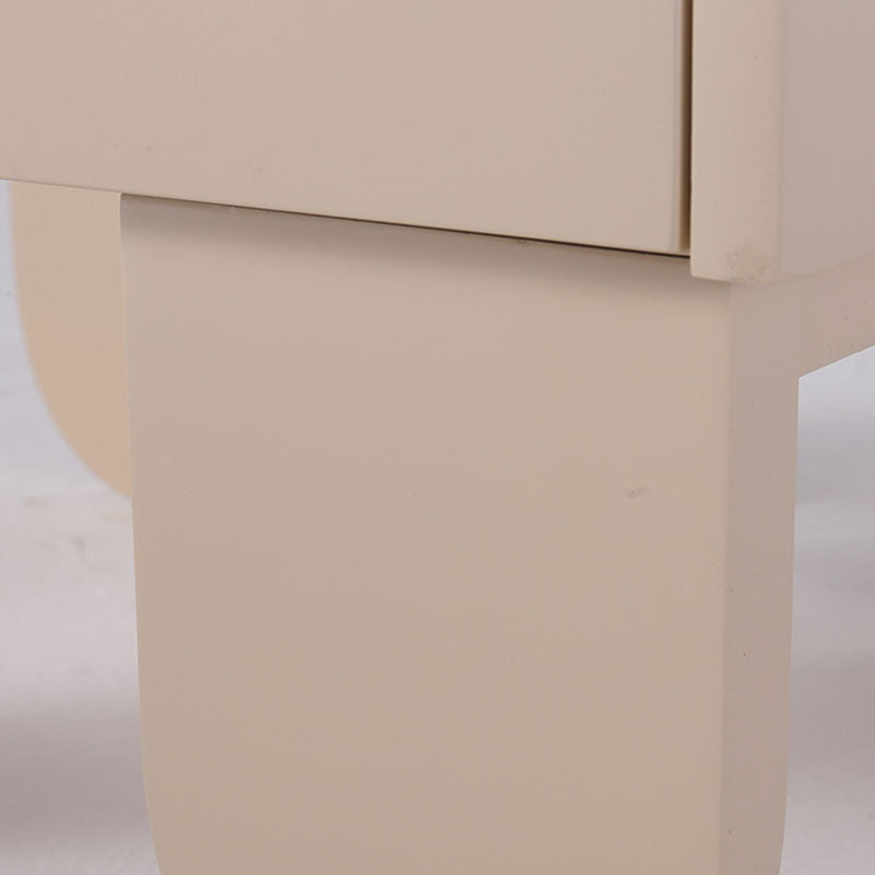 Contemporary Creative Semi-Circular Bedside Cabinet - Artistic 2 Drawers Nightstand For Bedroom Lumendat
