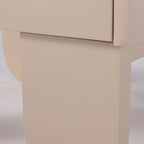 Contemporary Creative Semi-Circular Bedside Cabinet - Artistic 2 Drawers Nightstand For Bedroom Lumendat