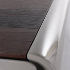 Contemporary Nordic High Gloss Bedside Table - Rounded Corners 2 Drawers Nightstand For Bedroom Lumendat
