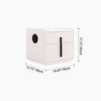 Contemporary Creative Smart Wireless Charger Bedside Table - 2 Drawers Square Nightstand For Bedroom Lumendat