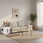 Contemporary Creative Smart Wireless Charger Bedside Table - 2 Drawers Square Nightstand For Bedroom Lumendat