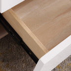 Contemporary Creative Smart Wireless Charger Bedside Table - 2 Drawers Square Nightstand For Bedroom Lumendat