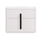 Contemporary Creative Smart Wireless Charger Bedside Table - 2 Drawers Square Nightstand For Bedroom Lumendat