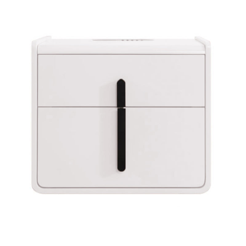 Contemporary Creative Smart Wireless Charger Bedside Table - 2 Drawers Square Nightstand For Bedroom Lumendat