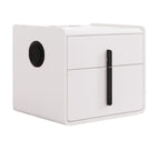 Contemporary Creative Smart Wireless Charger Bedside Table - 2 Drawers Square Nightstand For Bedroom Lumendat