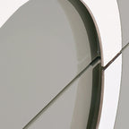 Modern Minimalist Circle Handle Nightstand - Eco MDF 2 Drawers Bedside Table For Bedroom Lumendat