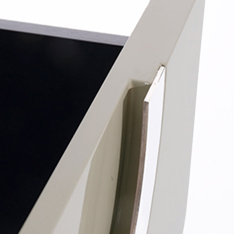 Modern Minimalist Circle Handle Nightstand - Eco MDF 2 Drawers Bedside Table For Bedroom Lumendat