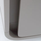 Modern Minimalist Smooth Edge 2 Drawers Nightstand - Curved Corners Bedside Table For Bedroom Lumendat
