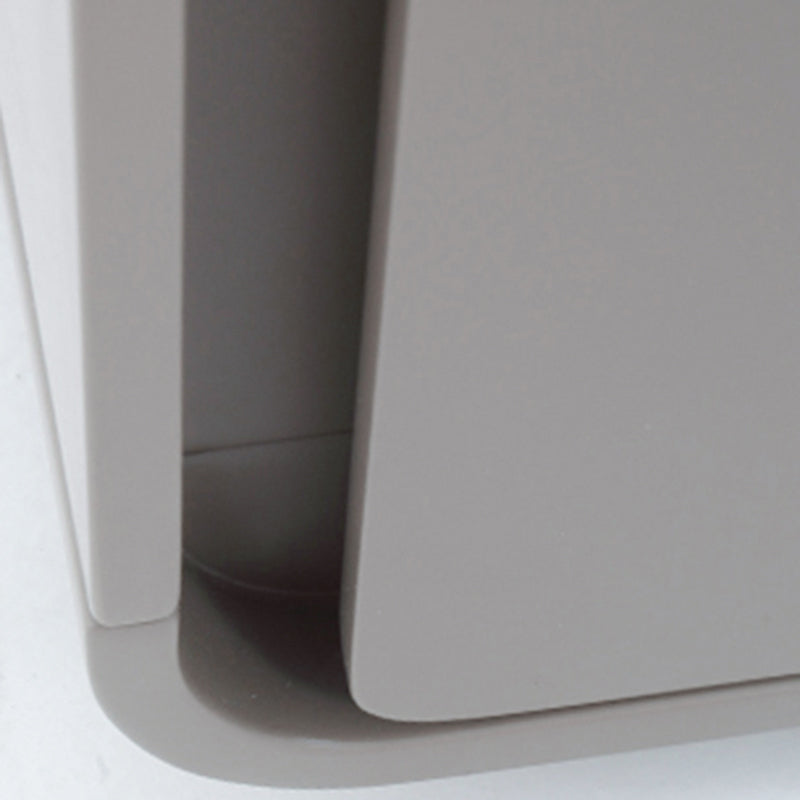 Modern Minimalist Smooth Edge 2 Drawers Nightstand - Curved Corners Bedside Table For Bedroom Lumendat