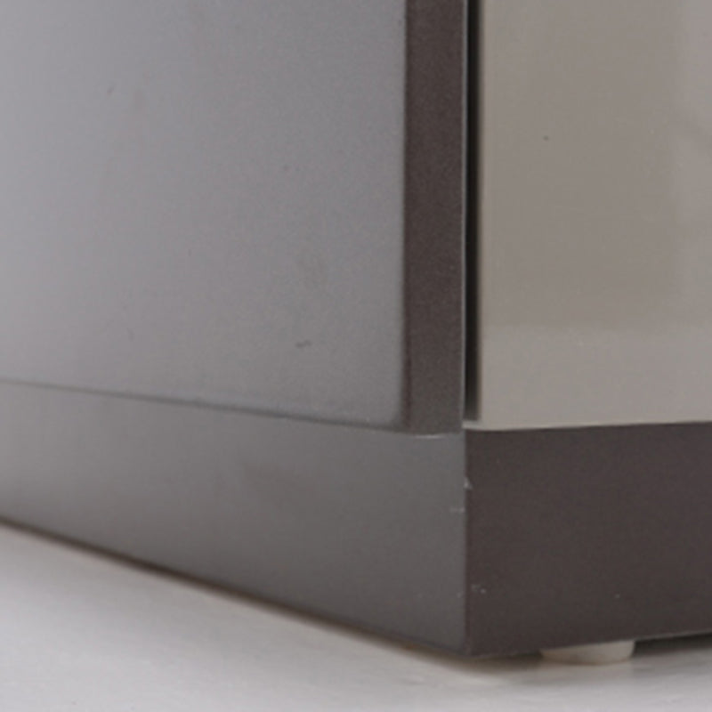 Contemporary Scandinavian Sintered Stone Bedside Table - Silent Soft-Close 2 Drawers Nightstand For Bedroom Lumendat