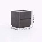 Traditional Vintage Square Hidden 2 Drawers Nightstand - Wireless Charging Sensor Light Bedside Table For Bedroom Lumendat
