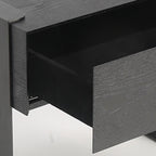 Traditional Clean Geometric Side Table - Metal Base 1 Drawer Nightstand For Bedroom Lumendat