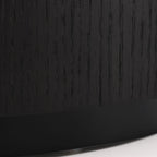Contemporary Round Cylinder Bedside Table - Faux Saddle Leather Top 2 Drawers Nightstand For Bedroom Lumendat