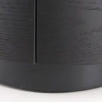 Traditional Vintage Oval Soft-Curve Bedside Table - Sintered Stone 2 Drawers Nightstand For Bedroom Lumendat
