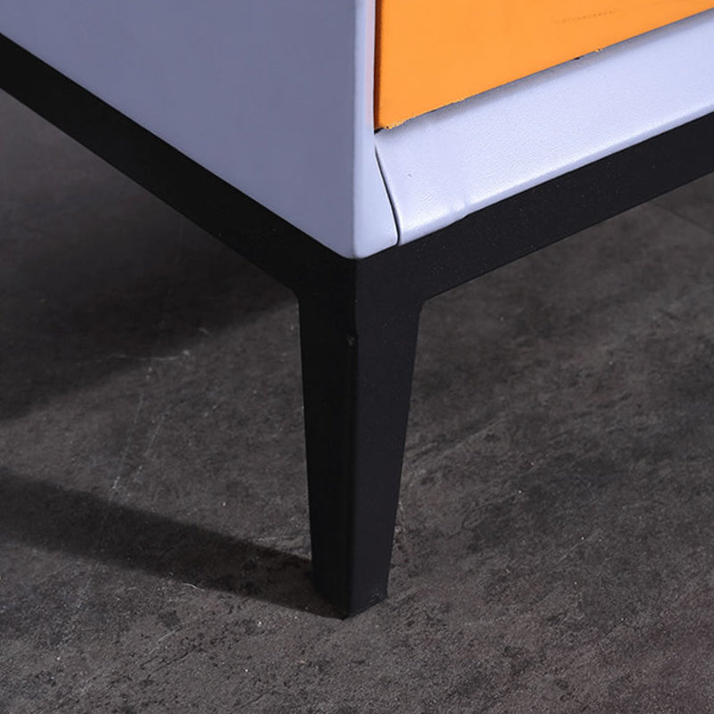 Contemporary Creative Faux Leather Nightstand With 2 Drawers - Square Soft Bedside Cabinet For Bedroom Lumendat