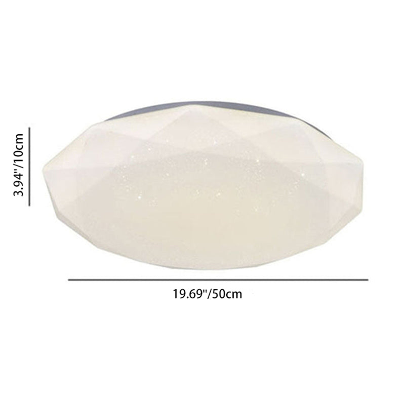 Modern Simplicity Full Sky Star Diamond Shape LED Flush Mount Ceiling Light for Living Room
