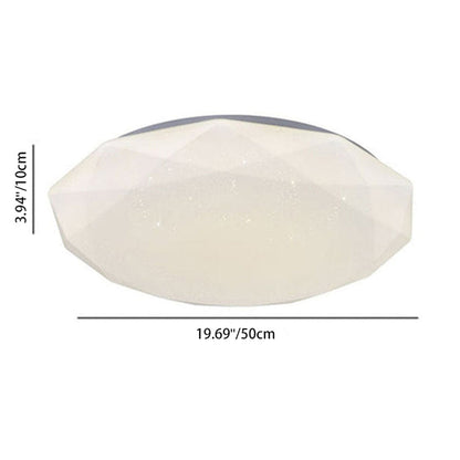 Modern Simplicity Full Sky Star Diamond Shape LED Flush Mount Ceiling Light for Living Room